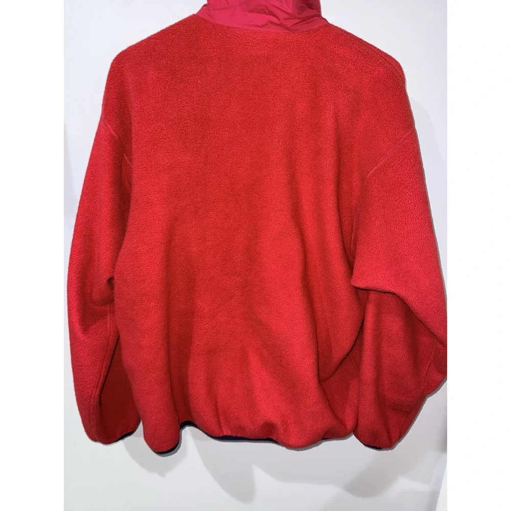 Vintage Patagonia Retro Fleece Jacket Deep Pile Red Full Zip‎ Made in USA XL